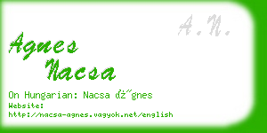 agnes nacsa business card